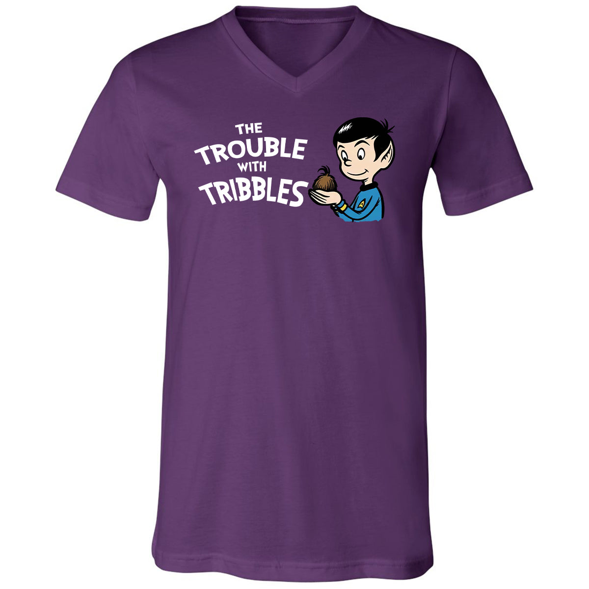 Unisex V-Neck T-Shirt - 3D2ZPP53 - Team Purple - 9