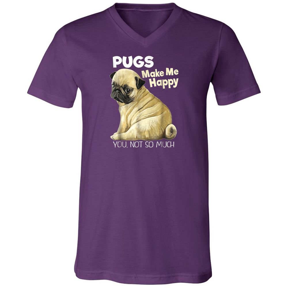 Unisex V-Neck T-Shirt - 23DFX8YW - Team Purple - 9
