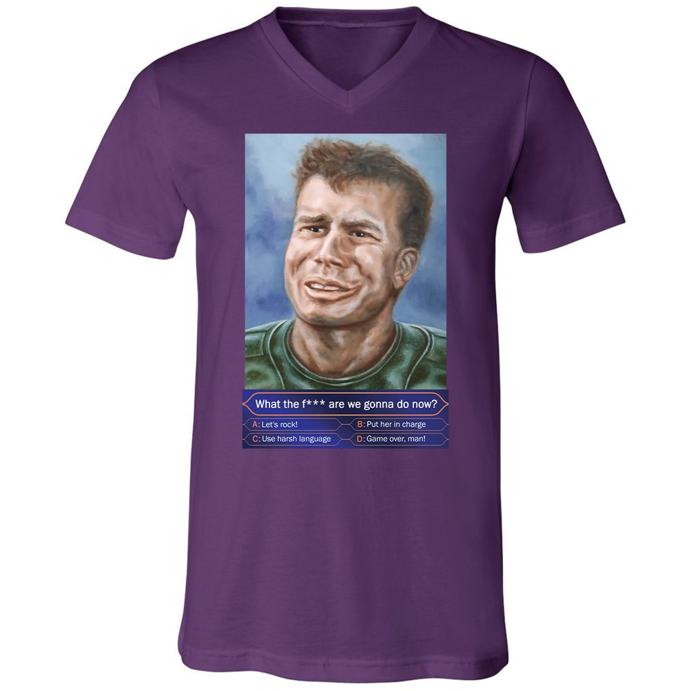 Unisex V-Neck T-Shirt - ZQC59P1V - Team Purple - 9