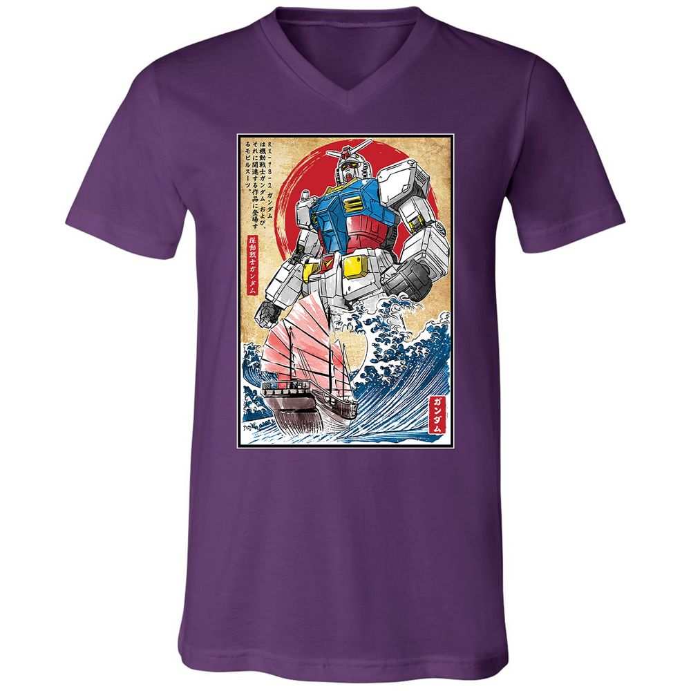 Unisex V-Neck T-Shirt - TCSQ2H63 - Team Purple - 9