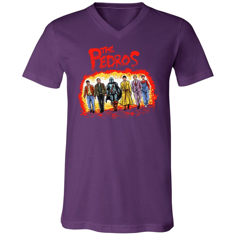 Unisex V-Neck T-Shirt - 4TP7XEMJ - Team Purple - 9