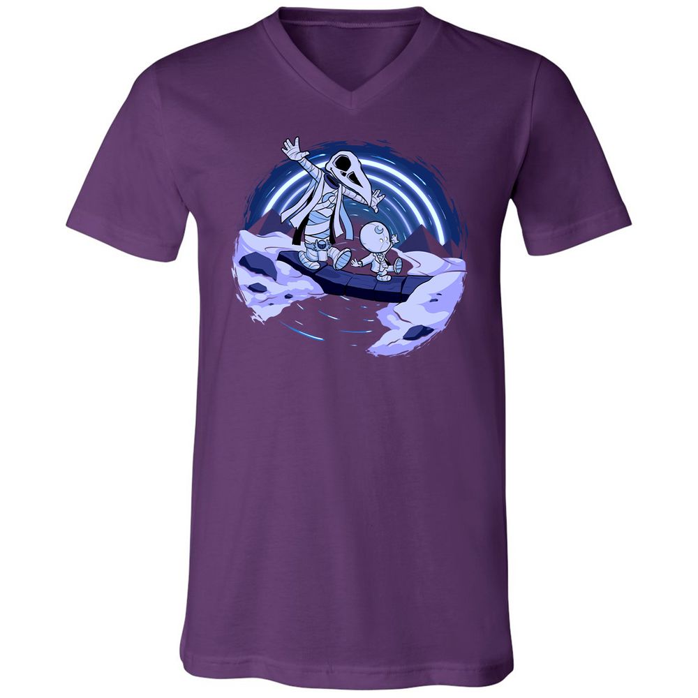 Unisex V-Neck T-Shirt - PRNJDBSZ - Team Purple - 9