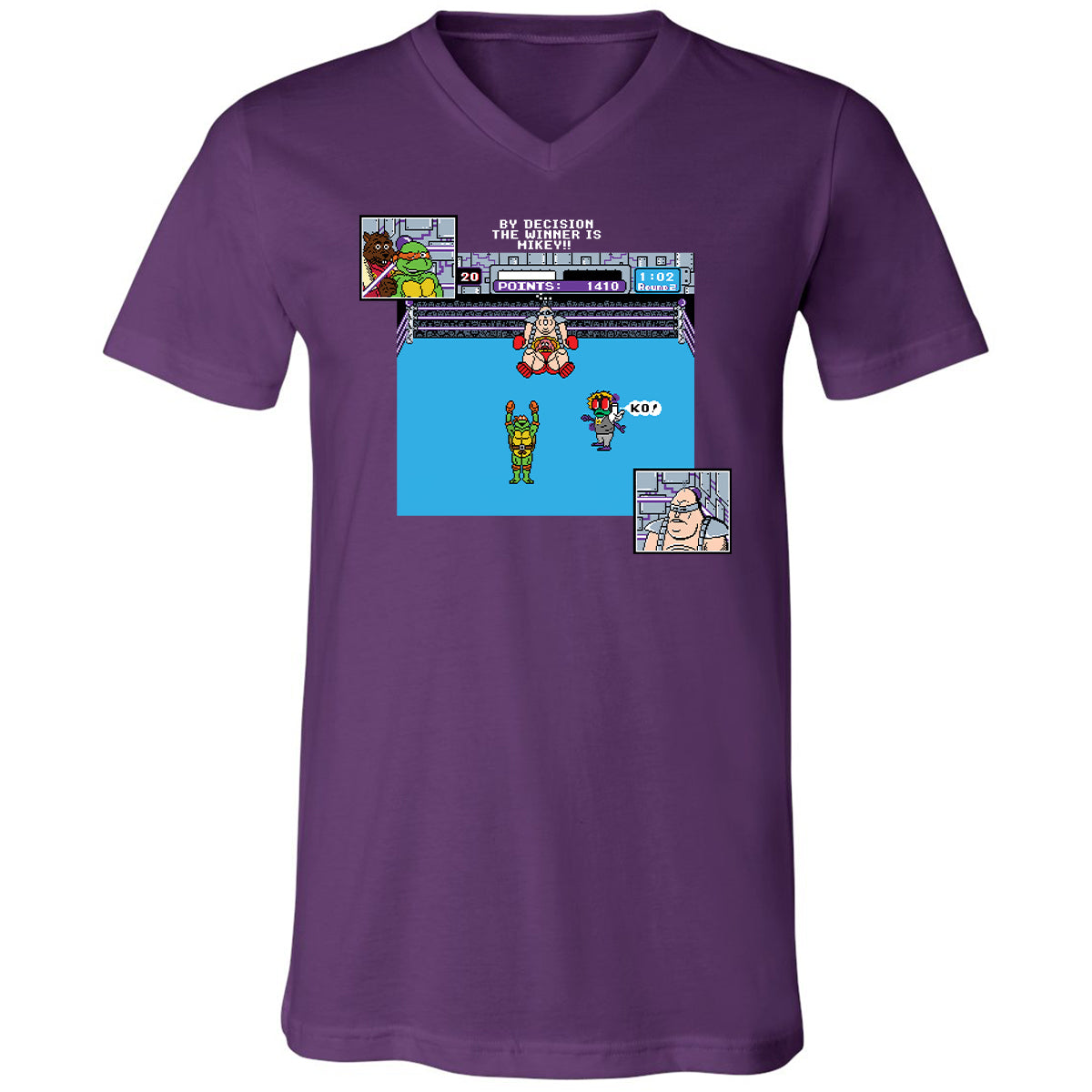 Unisex V-Neck T-Shirt - ARR6DX4W - Team Purple - 9