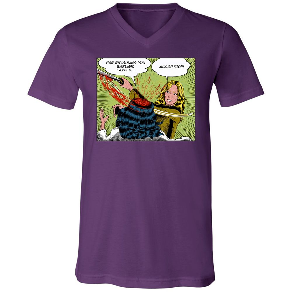 Unisex V-Neck T-Shirt - VNMTXBGW - Team Purple - 9