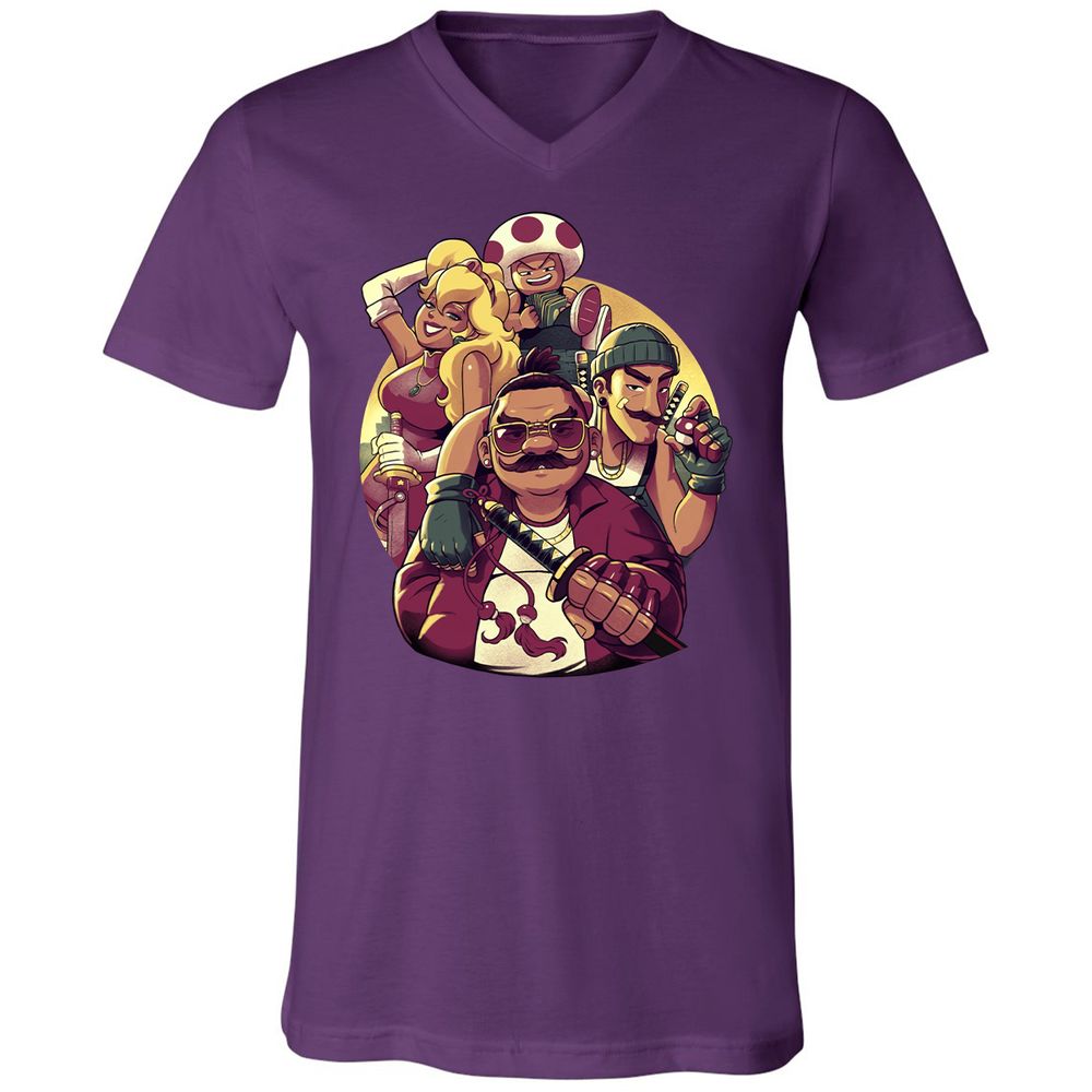 Unisex V-Neck T-Shirt - 543TZYCJ - Team Purple - 9