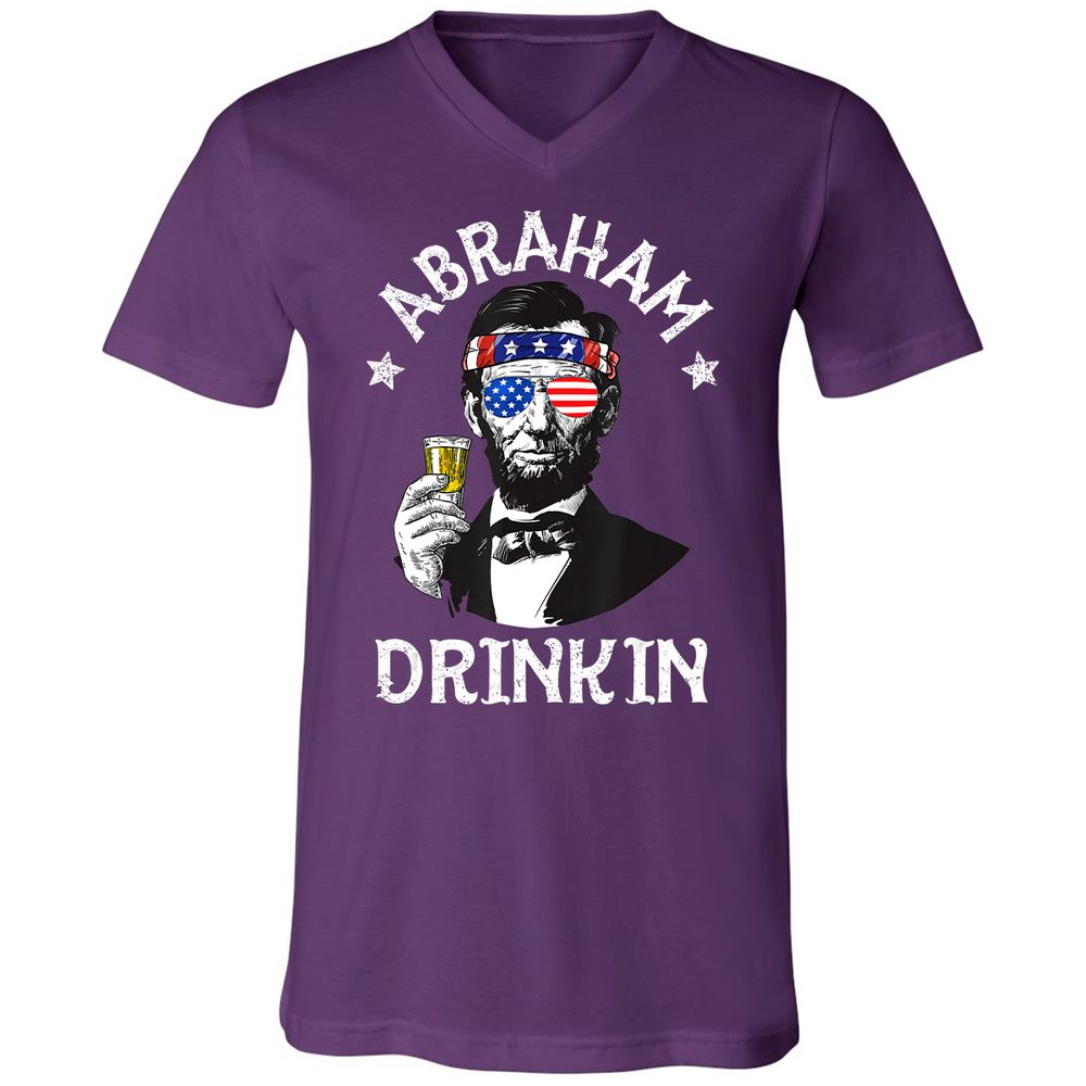 Unisex V-Neck T-Shirt - J3BXWSQ2 - Team Purple - 9