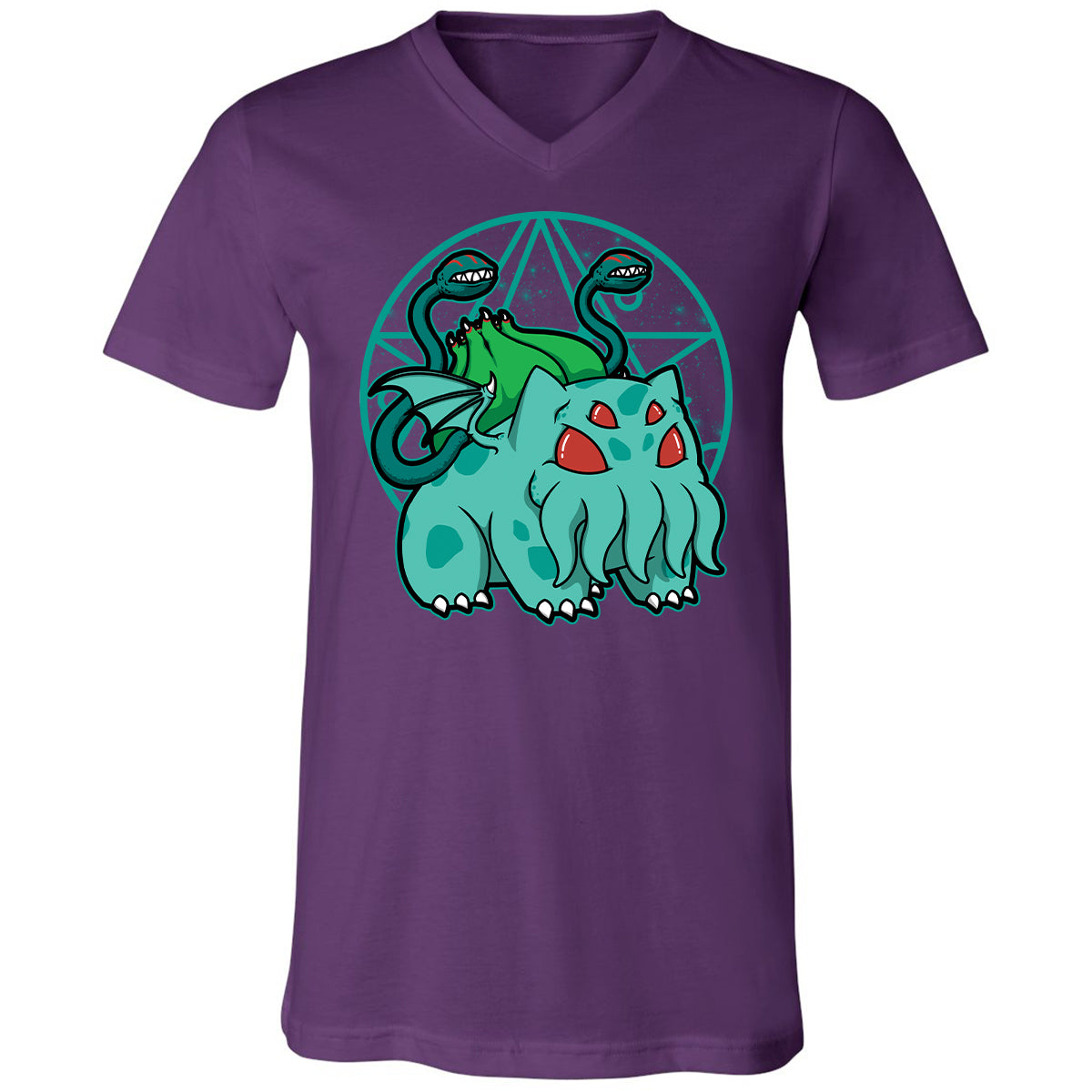 Unisex V-Neck T-Shirt - ZUWGGR9Q - Team Purple - 9