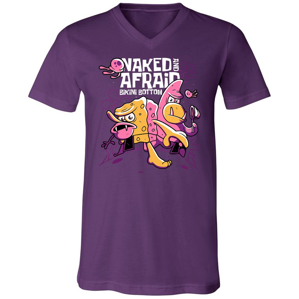 Unisex V-Neck T-Shirt - UNT6NFRV - Team Purple - 9