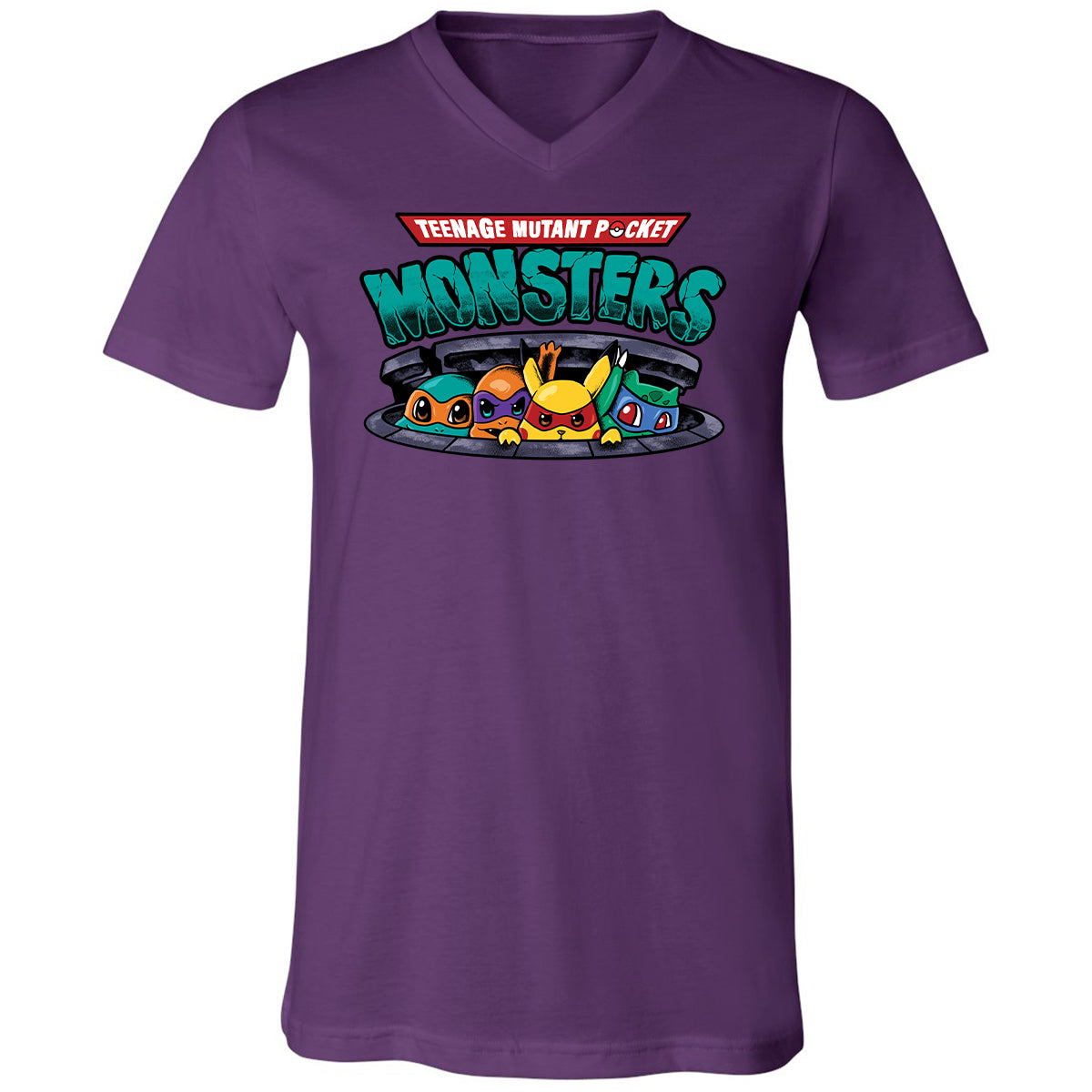 Unisex V-Neck T-Shirt - 1MHX6AXJ - Team Purple - 9