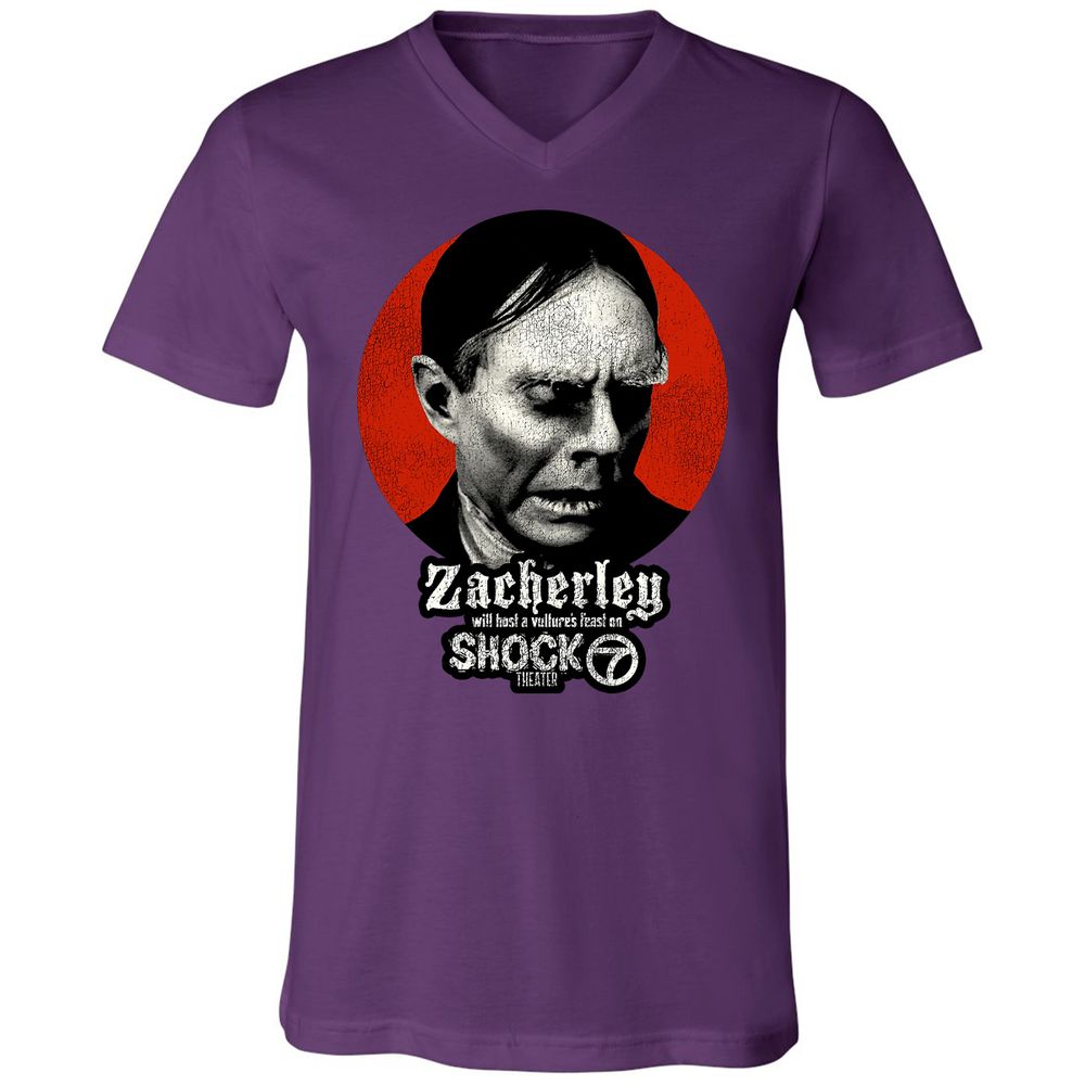 Unisex V-Neck T-Shirt - N7Q9G3VW - Team Purple - 9