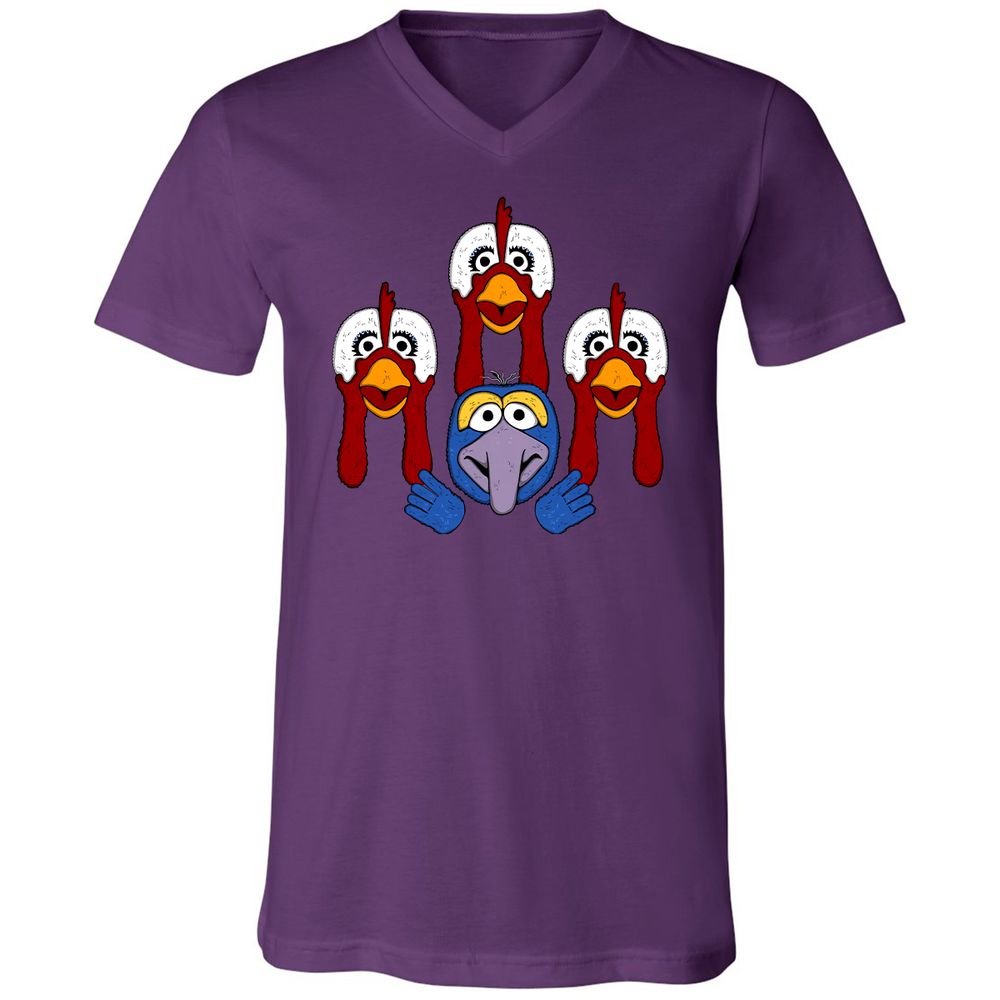 Unisex V-Neck T-Shirt - KV7TS52U - Team Purple - 9