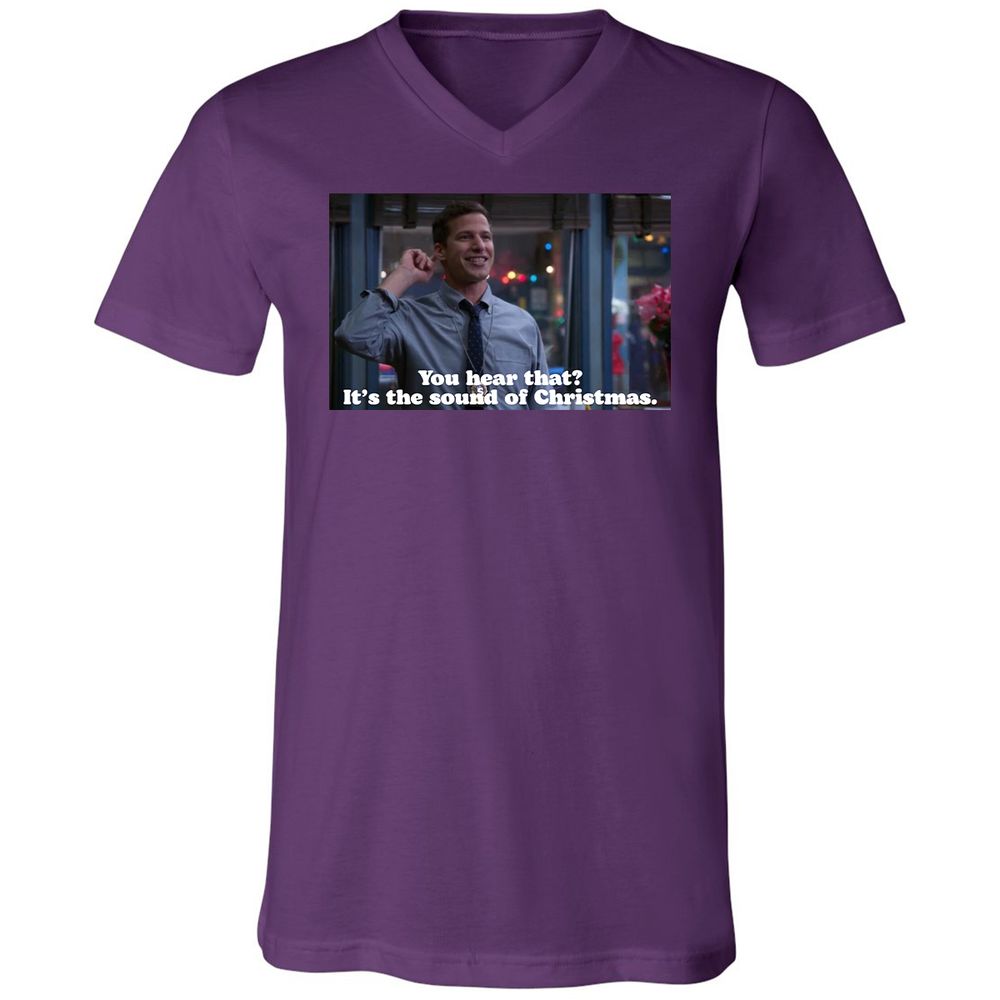 Unisex V-Neck T-Shirt - F5A8WEVX - Team Purple - 9