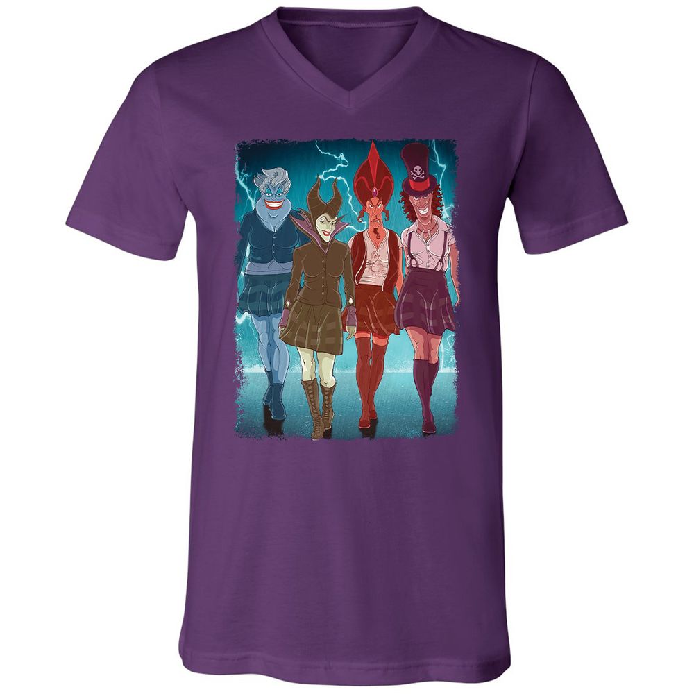 Unisex V-Neck T-Shirt - PQ5Y4NL1 - Team Purple - 9