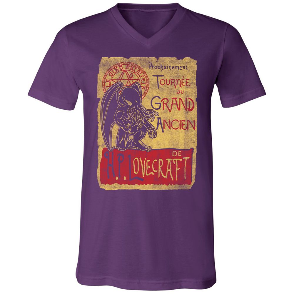 Unisex V-Neck T-Shirt - 8J2CCYD3 - Team Purple - 9