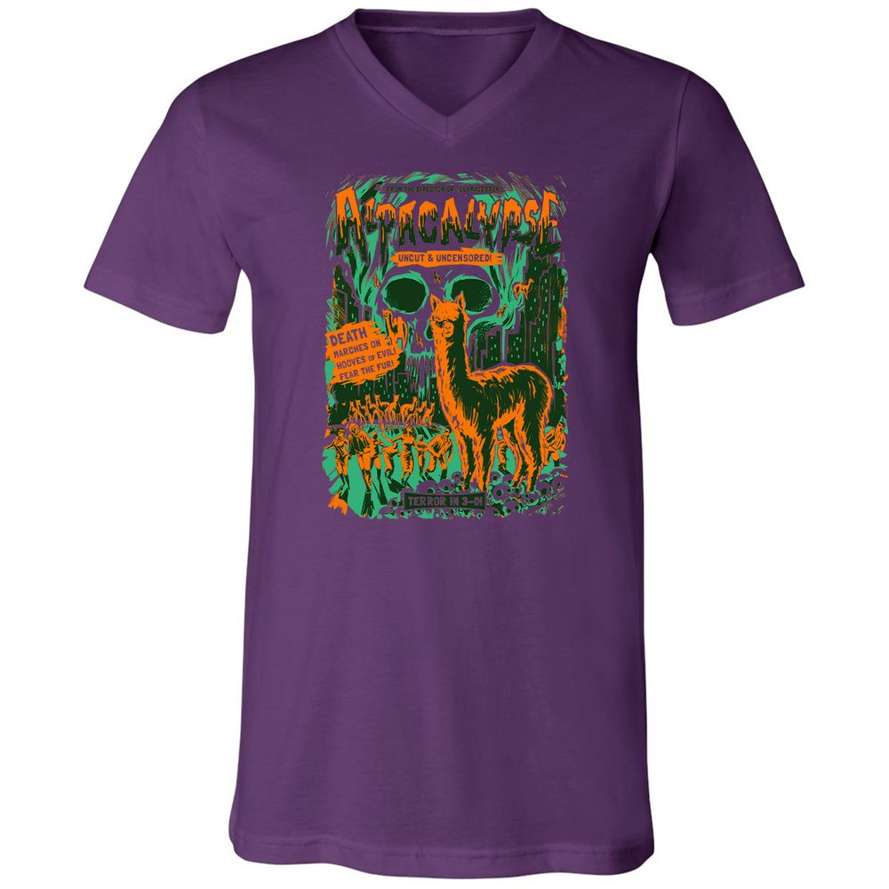 Unisex V-Neck T-Shirt - ASVZRE4L - Team Purple - 9