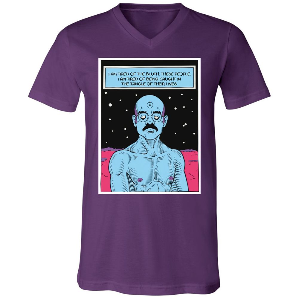 Unisex V-Neck T-Shirt - WZRZQ642 - Team Purple - 9