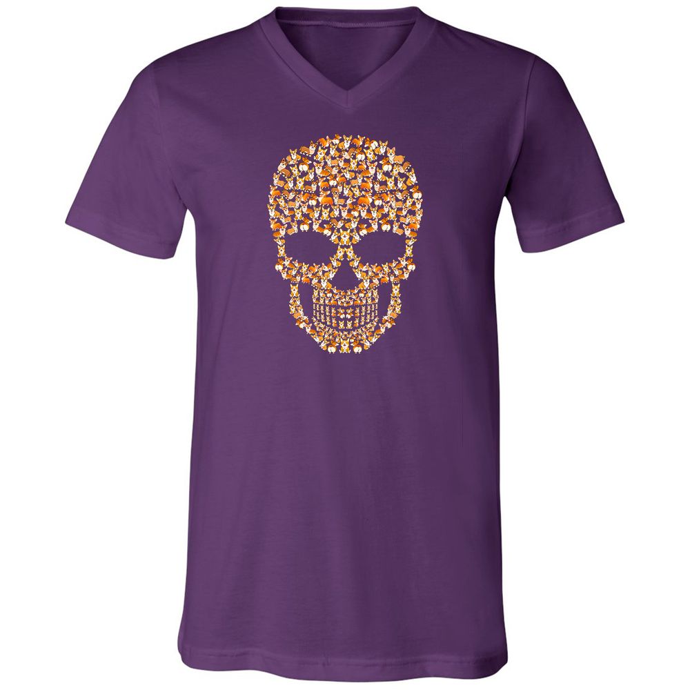 Unisex V-Neck T-Shirt - NXHDLQ9W - Team Purple - 9