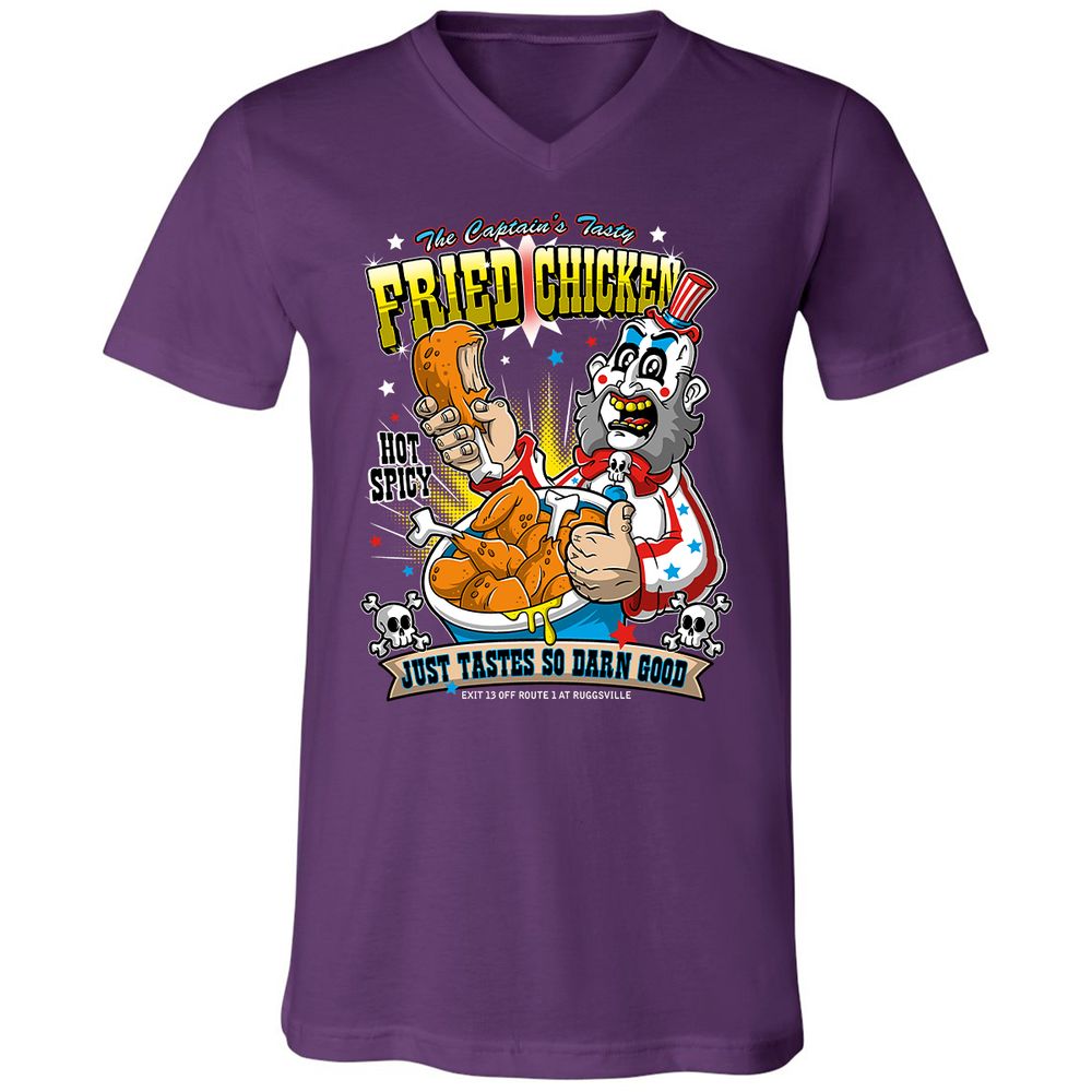 Unisex V-Neck T-Shirt - AFTCLY4Q - Team Purple - 9