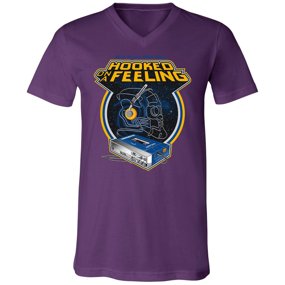 Unisex V-Neck T-Shirt - 5P16F5DF - Team Purple - 9