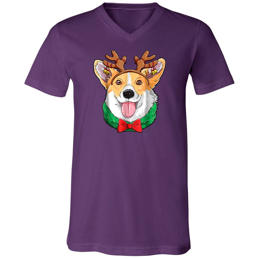 Unisex V-Neck T-Shirt - VR5BUG1S - Team Purple - 9