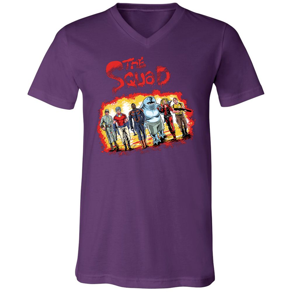 Unisex V-Neck T-Shirt - YGLSYGCN - Team Purple - 9