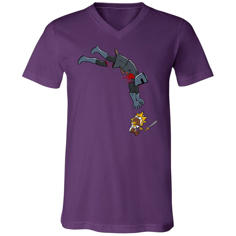 Unisex V-Neck T-Shirt - 4NC6AP3Z - Team Purple - 9