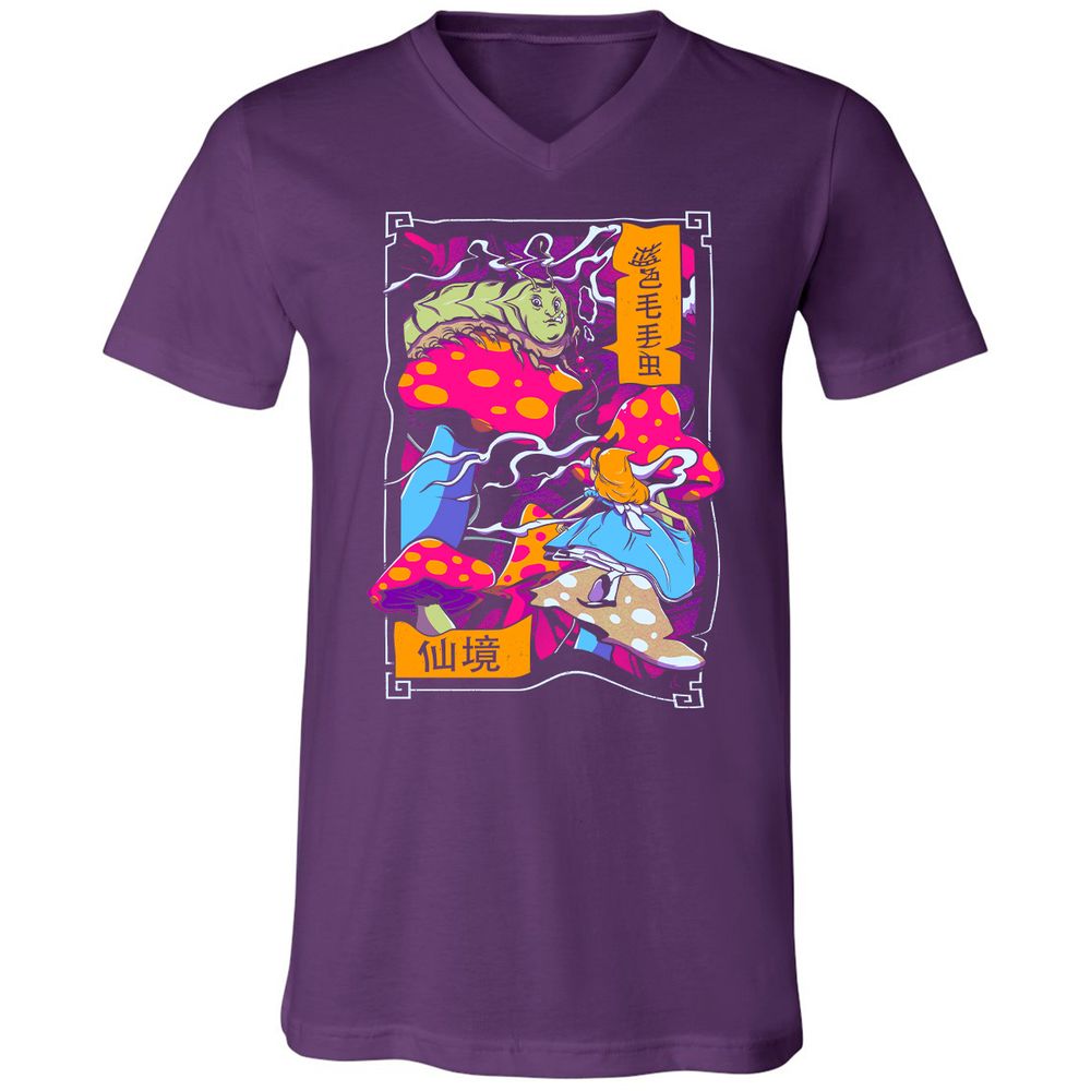 Unisex V-Neck T-Shirt - 3CE1Q7VT - Team Purple - 9