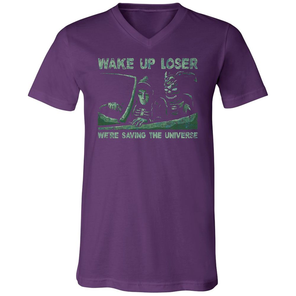 Unisex V-Neck T-Shirt - BUMP5UDE - Team Purple - 9