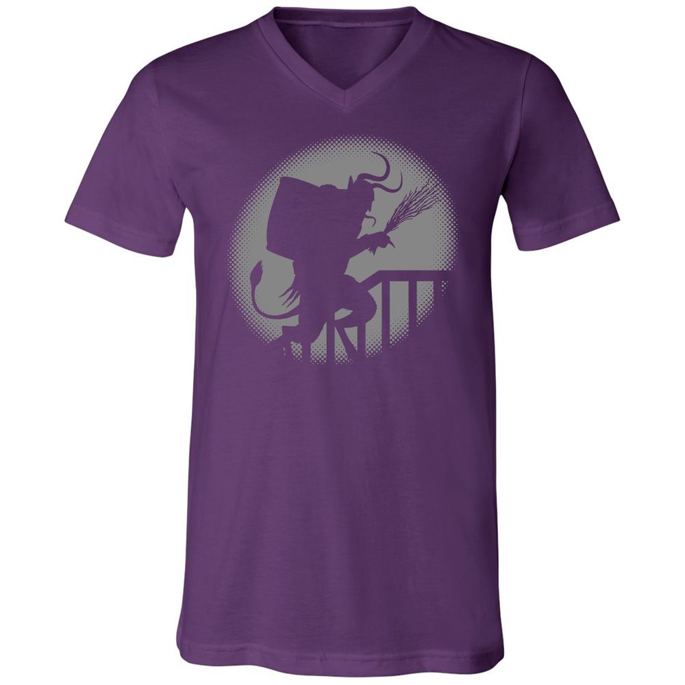 Unisex V-Neck T-Shirt - 4YNB32GQ - Team Purple - 9