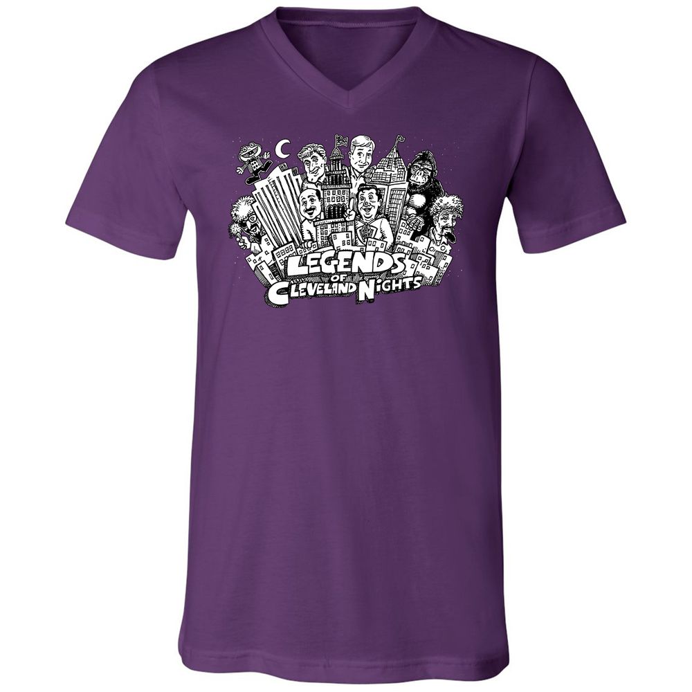 Unisex V-Neck T-Shirt - CF9N6H2R - Team Purple - 9