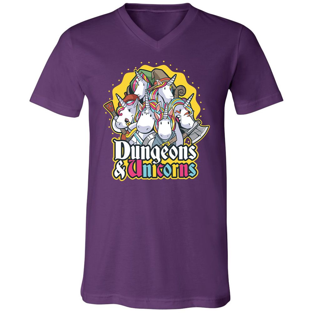 Unisex V-Neck T-Shirt - 3MB6DTY4 - Team Purple - 9