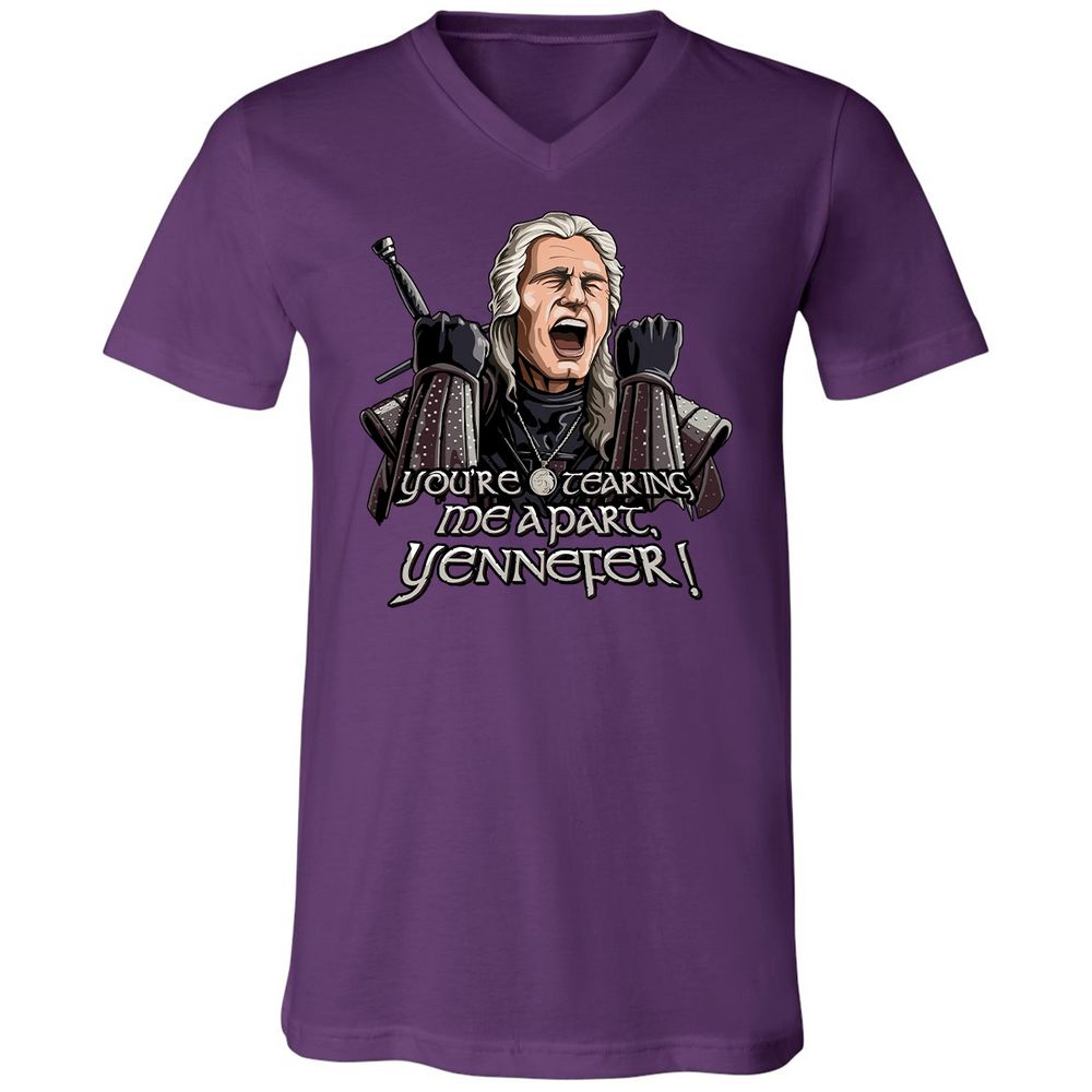 Unisex V-Neck T-Shirt - S56W49CW - Team Purple - 9