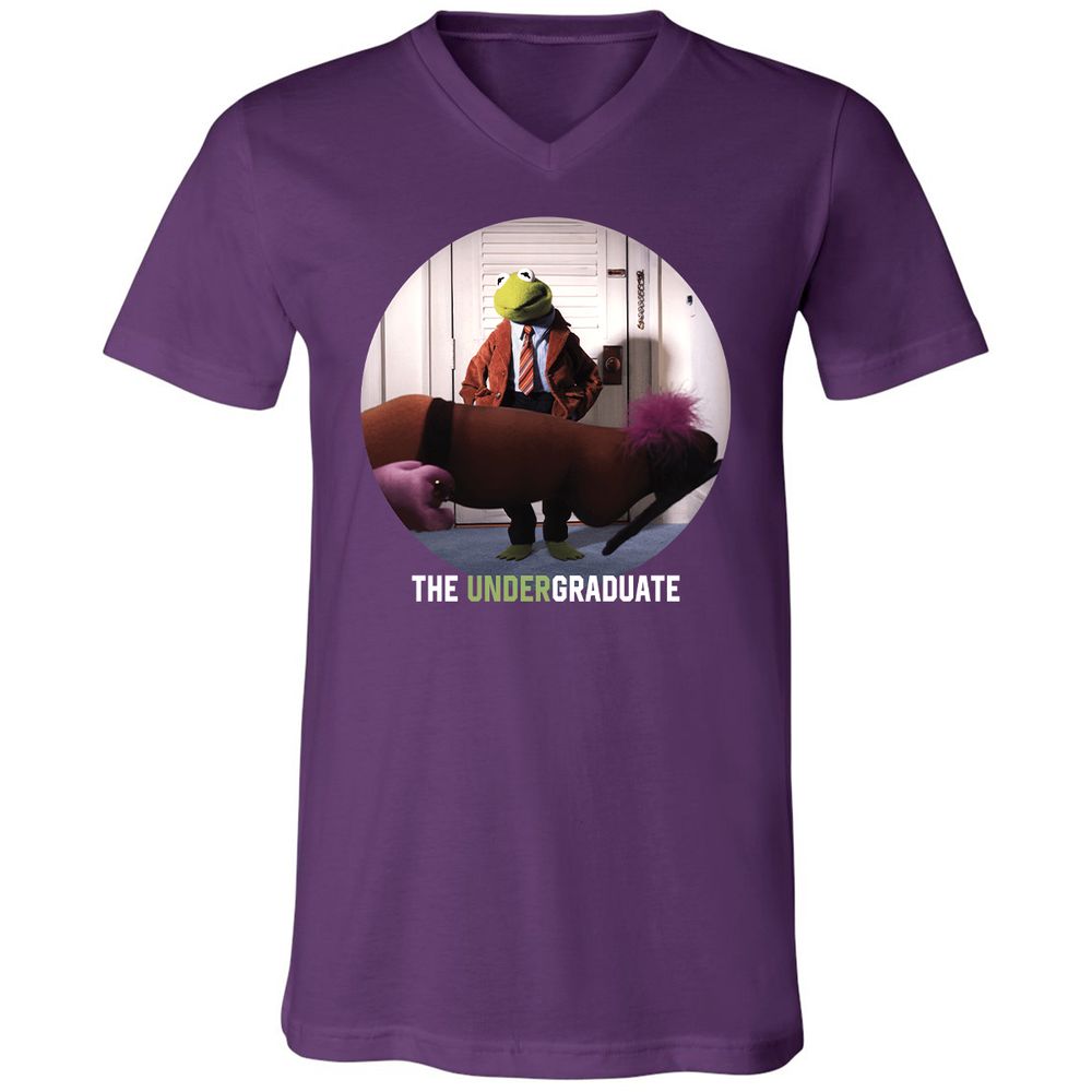 Unisex V-Neck T-Shirt - Q6WVJATW - Team Purple - 9
