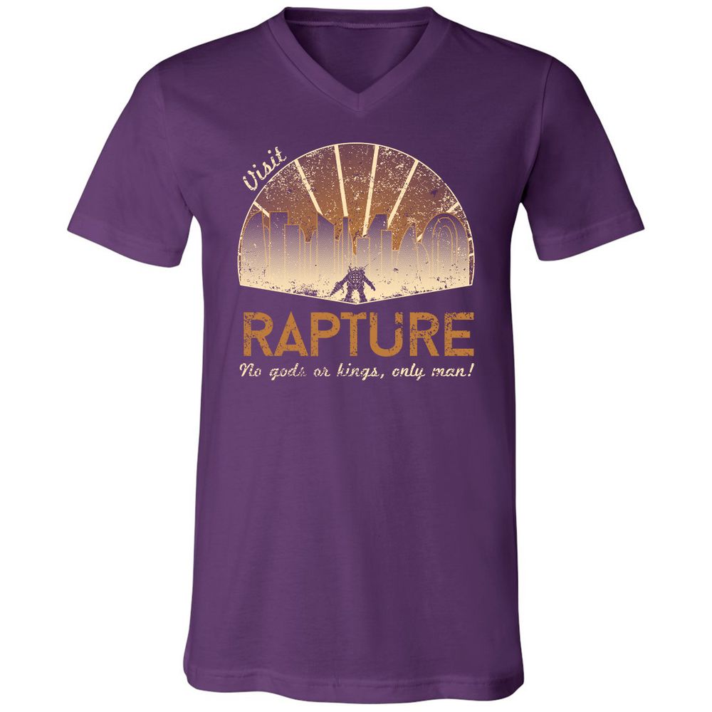 Unisex V-Neck T-Shirt - 1EGHDXGF - Team Purple - 9