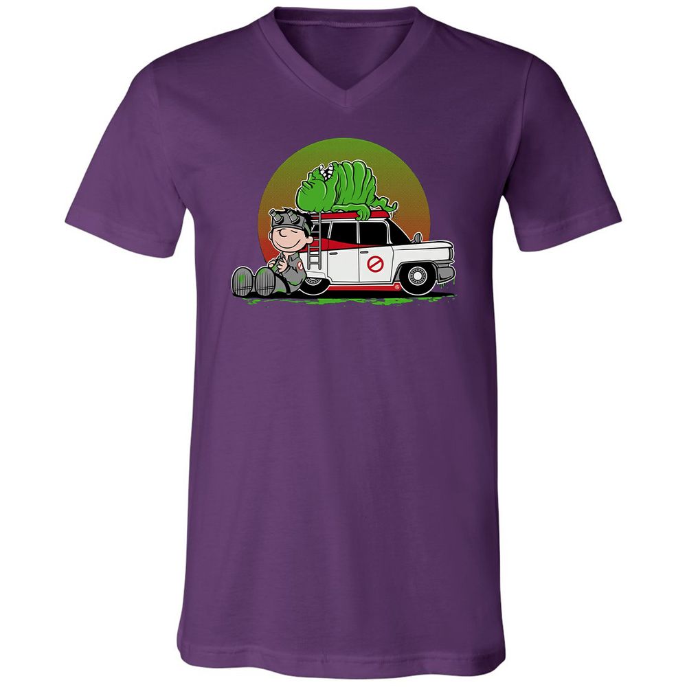 Unisex V-Neck T-Shirt - YYHXLGMF - Team Purple - 9