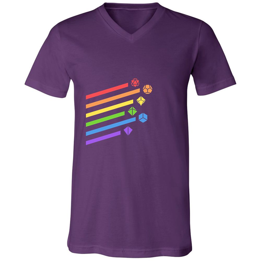 Unisex V-Neck T-Shirt - 3FU8XR7Z - Team Purple - 9