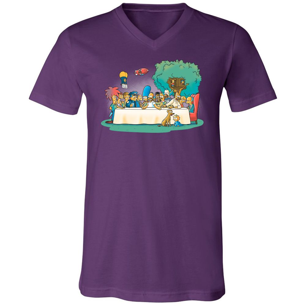 Unisex V-Neck T-Shirt - PPY3JAE6 - Team Purple - 9