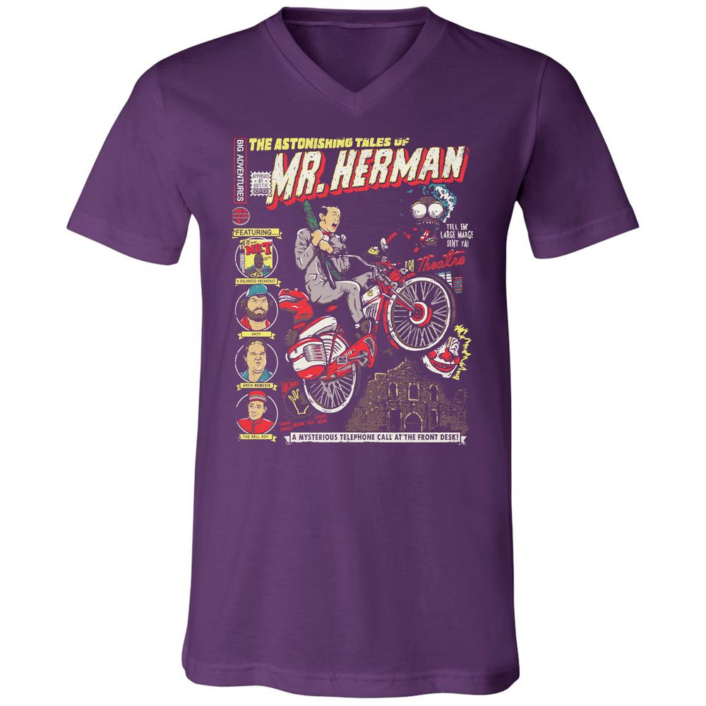 Unisex V-Neck T-Shirt - Z58PVYE9 - Team Purple - 9