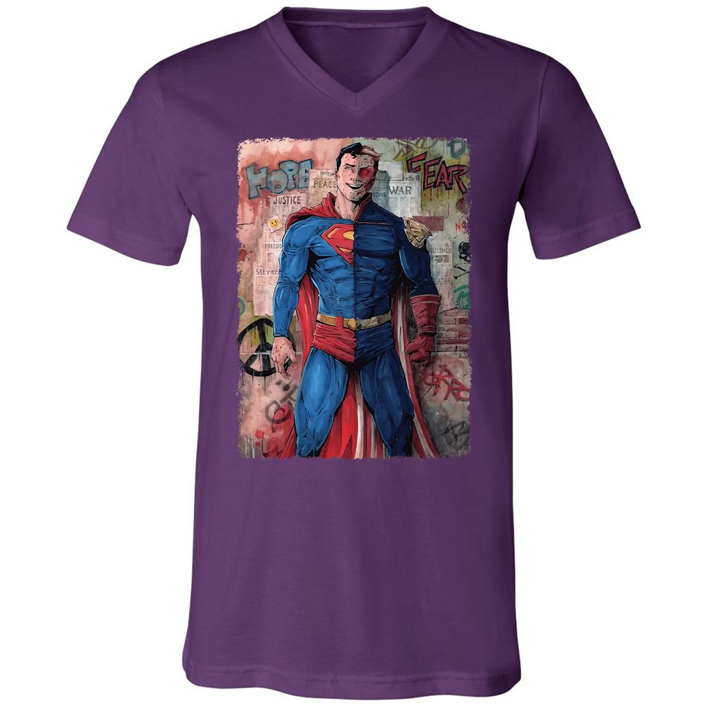 Unisex V-Neck T-Shirt - PNHNVH5B - Team Purple - 9