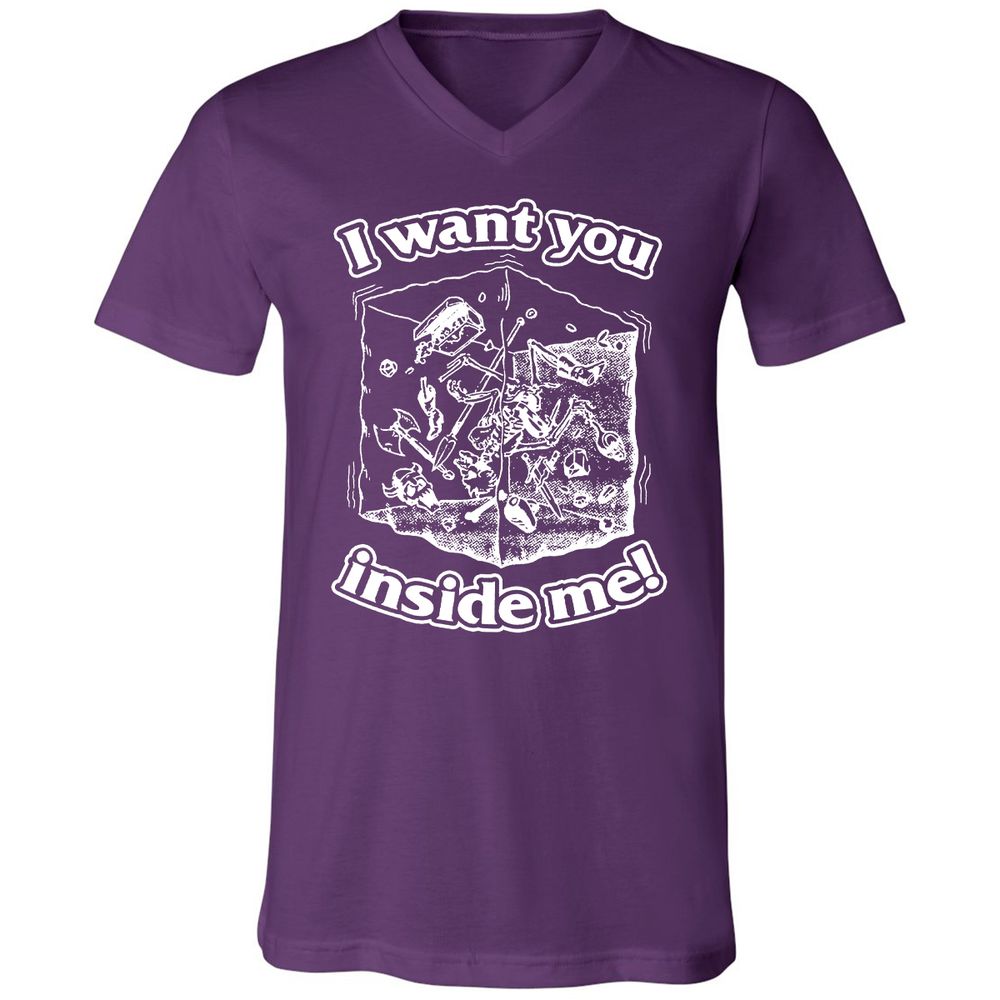 Unisex V-Neck T-Shirt - 3ANWMR1T - Team Purple - 9