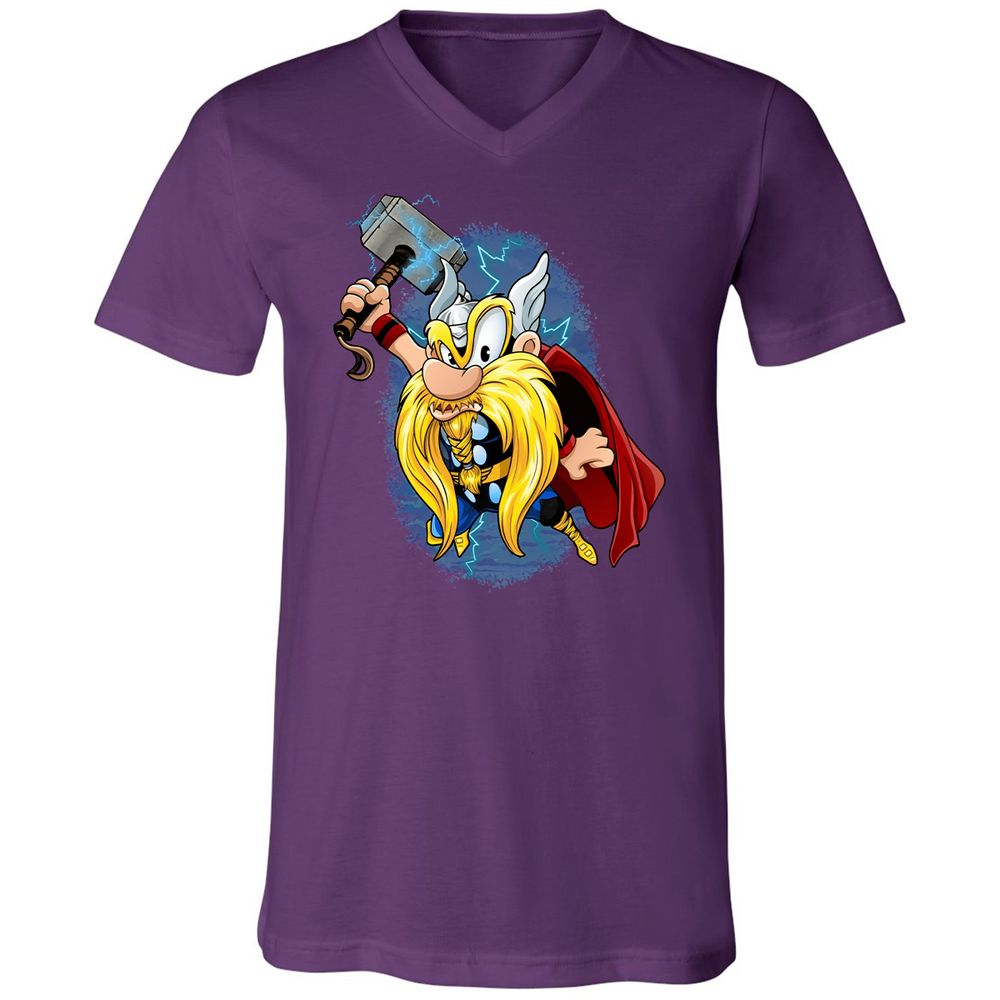 Unisex V-Neck T-Shirt - ZCFCHX2L - Team Purple - 9