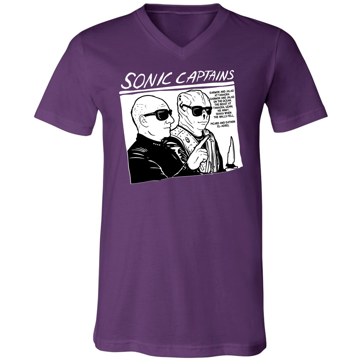 Unisex V-Neck T-Shirt - 89MD243Z - Team Purple - 9