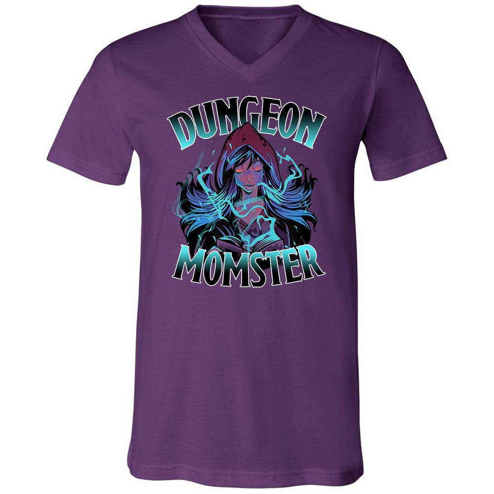 Unisex V-Neck T-Shirt - U9Q5MYSR - Team Purple - 9