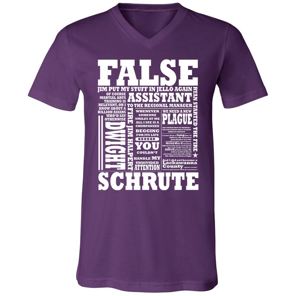 Unisex V-Neck T-Shirt - 2BE1JPTM - Team Purple - 9