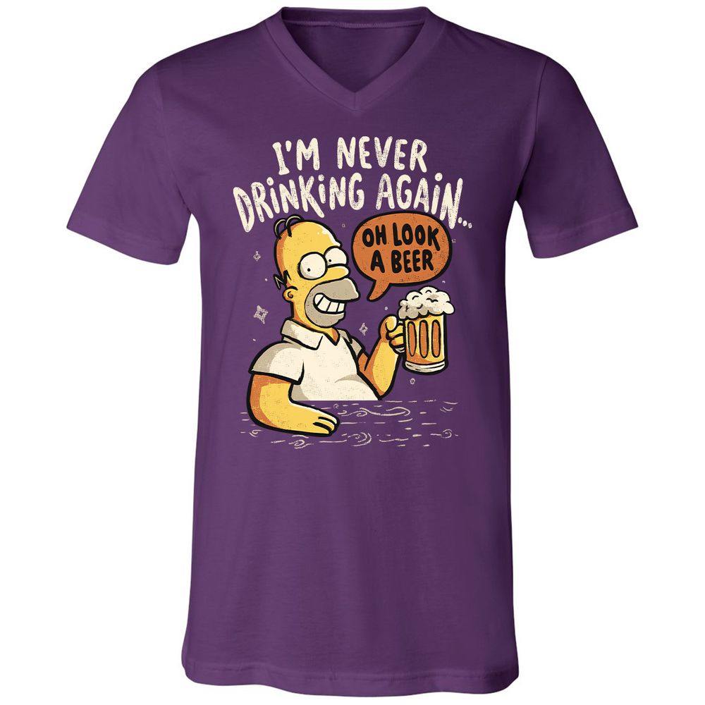 Unisex V-Neck T-Shirt - 2RRHGG28 - Team Purple - 9