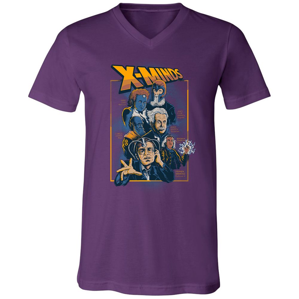 Unisex V-Neck T-Shirt - KH6CH7RS - Team Purple - 9