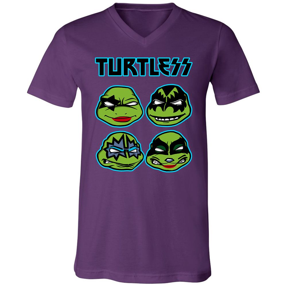 Unisex V-Neck T-Shirt - 8WTPWZHV - Team Purple - 9