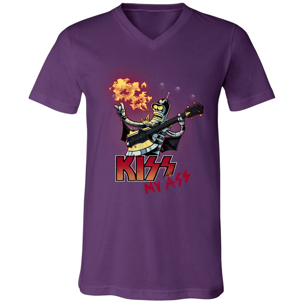 Unisex V-Neck T-Shirt - 385QWLQB - Team Purple - 9