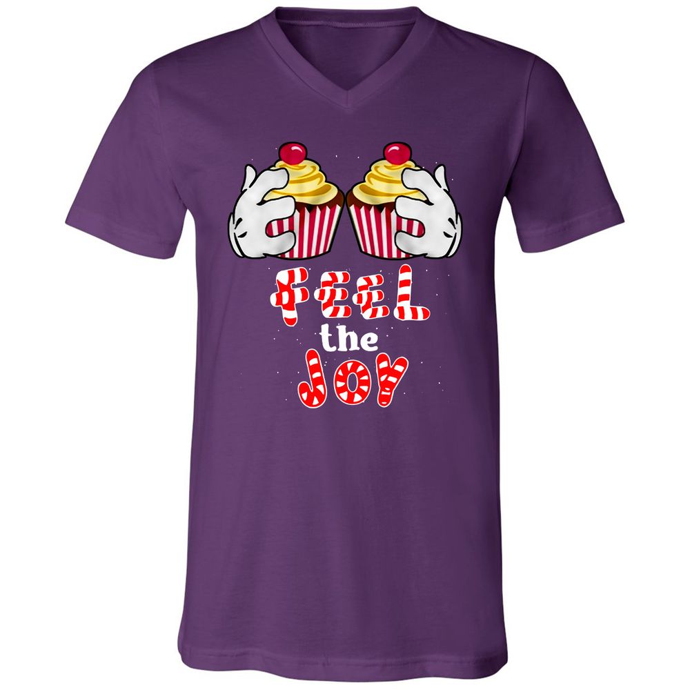 Unisex V-Neck T-Shirt - S6B8F59B - Team Purple - 9
