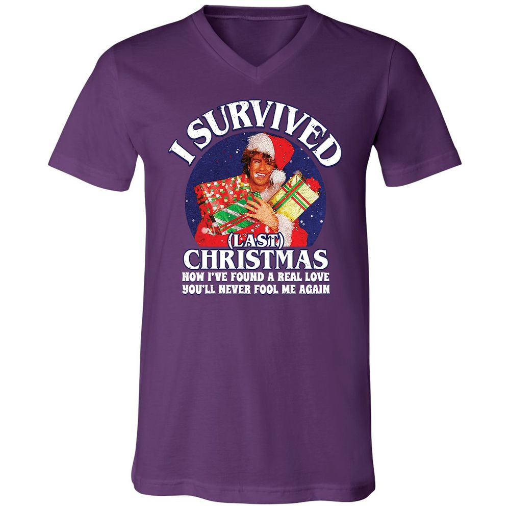 Unisex V-Neck T-Shirt - Q3HAJ973 - Team Purple - 9
